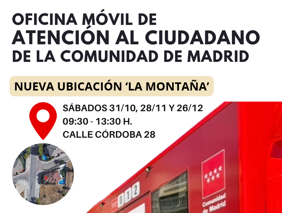 La Montaña en Aranjuez recibe la oficina móvil de atención al ciudadano de la Comunidad de Madrid